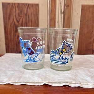 Set of 2 Tom and Jerry Cartoon Welch’s Jelly Glasses